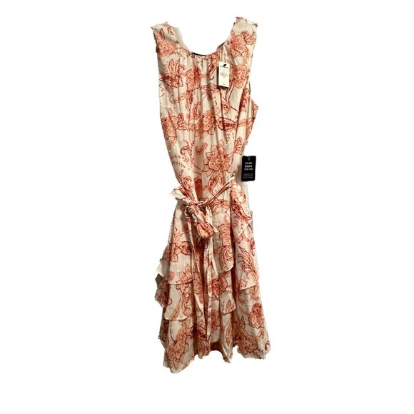 NWT Printed Tiered Ruffle Fit and Flare Dress, Express, S - Picture 2 of 3